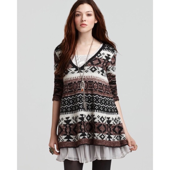 Free People Sweaters - Free People Cabin Fever Fair Isle Sweater Tunic